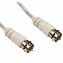 1m F type cable for satellite or cable tv connections. screw on F connectors. suitable for Sky. Sky HD. Virgin Media and Virg ...