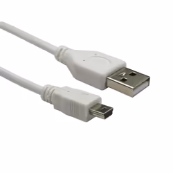 The USB 2.0 Type A to Mini B pin connects devices to a PC via the Mini B USB port. This cable can also be used to charge devi ...