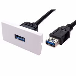 The AV-MODUSB3AFAF is a USB 3 Euro module with type A female connectors on it. With this being 50 x 25mm it will fit into sta ...