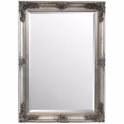Mirror GL104-1 Shabby Chic Style Silver Antique Large Wall 3Ft8 X 2Ft8 (110cm X 80cm)