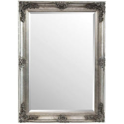 Mirror GL104-1 Shabby Chic Style Silver Antique Large Wall 3Ft8 X 2Ft8 (110cm X 80cm)