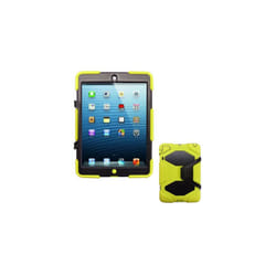 TECHGEAR G-SHOCK Case for iPad Mini 3, Mini 2, Mini 1 - Tough Rugged Heavy Duty  Survival Case with Detachable Stand - Kids Work School Build - YELLOW