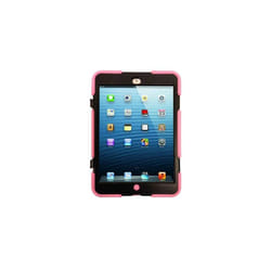 TECHGEAR G-SHOCK Case for iPad Mini 3, Mini 2, Mini 1 - Tough Rugged Heavy Duty  Survival Case with Detachable Stand - Kids Work School B - LIGHT PINK