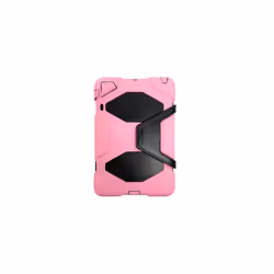 TECHGEAR G-SHOCK Case for iPad Mini 3, Mini 2, Mini 1 - Tough Rugged Heavy Duty  Survival Case with Detachable Stand - Kids Work School B - LIGHT PINK