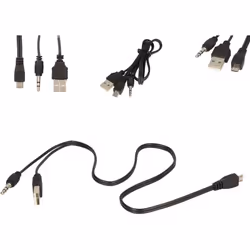 TECHGEAR 2in1 Cable - Micro USB to USB & 3.5mm Aux Standard Audio Jack Connection Cable - Compatible with many speakers, Mp3 ...