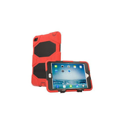 TECHGEAR G-SHOCK Case fits Apple iPad Mini 5 / 4 - Rugged Heavy Duty Armour Shock Proof Survival Protective Case with Stand - Kids Work School C - RED
