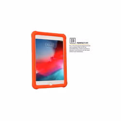 Bumper Case fits Apple iPad Mini 5 2019, iPad Mini 4, Rugged Light Weight Shockproof Soft Silicone Protective Easy Grip Case + Screen Protector - RED