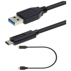 TECHGEAR (30 cm 1 ft) USB 3.1 Type C, Data Sync & Charging Cable Lead for HTC 11,HTC U Play etc - USB-C 3.1 Type C to USB 3.1 Type A