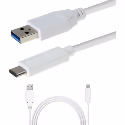 TECHGEAR Extra Long (2m 6.5 ft) USB 3.1 Type C, Data Sync & Charging Cable Lead for HTC 11,HTC U Play etc - USB-C 3.1 Type C ...