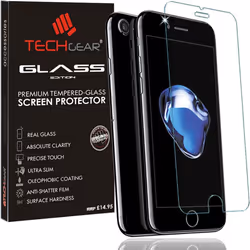 TECHGEAR Screen Protector for iPhone 8 Plus, iPhone 7 Plus - GLASS Edition Genuine Tempered Glass Screen Protector Guard Cove ...