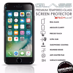 TECHGEAR Screen Protector for iPhone 8 Plus, iPhone 7 Plus - GLASS Edition Genuine Tempered Glass Screen Protector Guard Cover Compatible with...