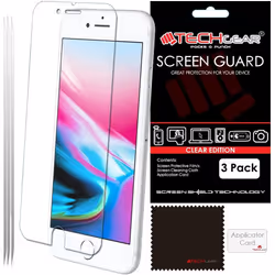 [3 Pack] TECHGEAR Screen Protectors for Apple iPhone 8 Plus, iPhone 7 Plus (5.5") - Ultra Clear Lcd Screen Protector