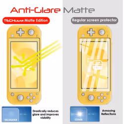 TECHGEAR [2 Pack] Anti Glare Screen Protectors for Nintendo Switch, MATTE LCD Screen Protector with Cleaning Cloth & Applicator Card