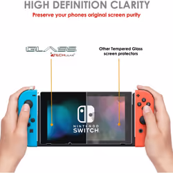 TECHGEAR GLASS Edition for Nintendo Switch, Genuine Tempered Glass Screen Protector  (NOT for Switch OLED)