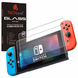 TECHGEAR [2 Pack] GLASS Edition for Nintendo Switch, Genuine Tempered Glass Screen Protector  (NOT for Switch OLED)