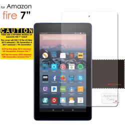 [Pack of 2] TECHGEAR Screen Protectors for Previous Amazon Fire 7" (2019 / 9th Generation & 2017 / 7th Gen.) Clear Lcd Screen Protector Covers