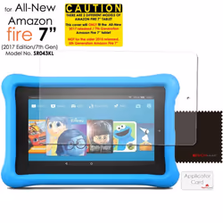 [3pcs] TECHGEARÂ®  Fire 7" /Fire Kids 7" (7th Gen/2017 Release) Screen Protectors