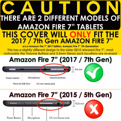 [3pcs] TECHGEARÂ®  Fire 7" /Fire Kids 7" (7th Gen/2017 Release) Screen Protectors