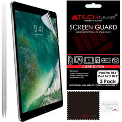 TECHGEAR [Pack of 3] Screen Protectors for iPad Air 10.5" (2019) iPad Pro 10.5" - Clear Screen Protector Guard Cover Compatible with Apple iPad