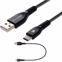 TECHGEAR STRONG High Durability Braided USB C Charging & Sync Cable (30cm) Type C Compatible with Samsung Note 20 Ultra 10 9  ...