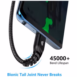 TECHGEAR 3 Pack STRONG High Durability Braided USB C Charging & Sync Cables Type C for Samsung Note 20 Ultra 10, S23 S22, Moto, Huawei, Oppo, etc