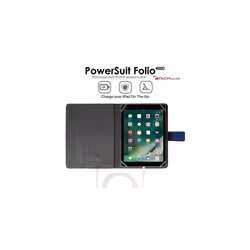 TECHGEAR PowerSuit Folio Case for Apple iPad 9.7" Protective Case Cover with Built in 4000mah Power Bank and Stand - Fits Apple iPad with 9.7" screen