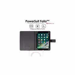 TECHGEAR PowerSuit Folio Case for Apple iPad Pro 9.7", Air 2, Air - Protective Case Cover with Built in 4000mah Power Bank and Stand (SLATE)