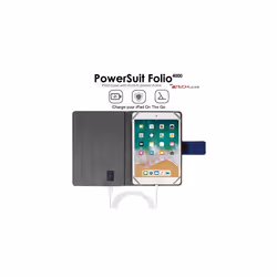 TECHGEAR PowerSuit Folio Case for Apple iPad Mini 5 4 3 2 1 - Protective Case Cover with Built in 4000mah Power Bank and Stand