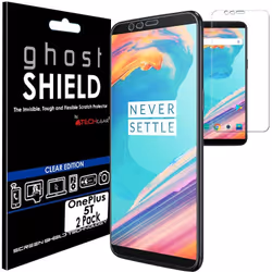TECHGEAR [2 Pack] Screen Protectors to fit OnePlus 5T [ghostSHIELD Edition] Genuine Reinforced Flexible TPU Screen Protector. ...