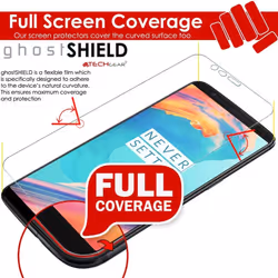 TECHGEAR [2 Pack] Screen Protectors to fit OnePlus 5T [ghostSHIELD Edition] Genuine Reinforced Flexible TPU Screen Protector...