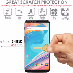TECHGEAR [2 Pack] Screen Protectors to fit OnePlus 5T [ghostSHIELD Edition] Genuine Reinforced Flexible TPU Screen Protector...