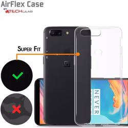 TECHGEAR AirFlex Case Compatible with OnePlus 5T - Slim & Light, Protective, Flexible Gel/TPU Cover with Soft Touch Keys (Super...