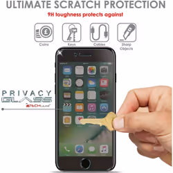 TECHGEAR Privacy Screen Protector for Apple iPhone 8 / 7 [Privacy GLASS Edition] Genuine Tempered Glass Screen Protecto