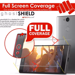 TECHGEAR [2 Pack] Screen Protectors to fit Sony Xperia XA2 [ghostSHIELD Edition] Genuine Reinforced Flexible TPU Screen Protector Guard Covers with