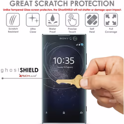 TECHGEAR [2 Pack] Screen Protectors to fit Sony Xperia XA2 [ghostSHIELD Edition] Genuine Reinforced Flexible TPU Screen Protector Guard Covers with