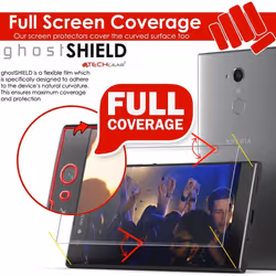 TECHGEAR [2 Pack] Screen Protectors to fit Sony Xperia XA2 Ultra [ghostSHIELD Edition] Genuine Reinforced Flexible TPU Screen Protector Guard Covers