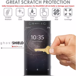 TECHGEAR [2 Pack] Screen Protectors to fit Sony Xperia XA2 Ultra [ghostSHIELD Edition] Genuine Reinforced Flexible TPU Screen Protector Guard Covers