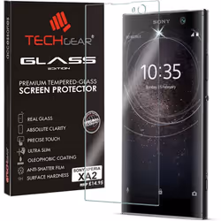 TECHGEAR Screen Protector for Xperia XA2 - GLASS Edition Genuine Tempered Glass Screen Protector Compatible with Sony Xperia ...