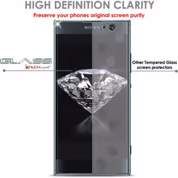 TECHGEAR Screen Protector for Xperia XA2 - GLASS Edition Genuine Tempered Glass Screen Protector Compatible with Sony Xperia XA2