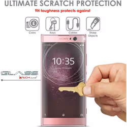 TECHGEAR Screen Protector for Xperia XA2 - GLASS Edition Genuine Tempered Glass Screen Protector Compatible with Sony Xperia XA2