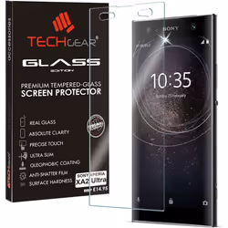 TECHGEAR Screen Protector for Xperia XA2 Ultra - GLASS Edition Genuine Tempered Glass Screen Protector Compatible with Sony X ...