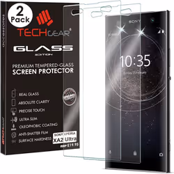 [2 Pack] TECHGEAR GLASS Edition for Xperia XA2 Ultra - Genuine Tempered Glass Screen Protector s Compatible with Sony Xperia  ...