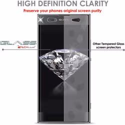 [2 Pack] TECHGEAR GLASS Edition for Xperia XA2 Ultra - Genuine Tempered Glass Screen Protector s Compatible with Sony Xperia XA2 Ultra
