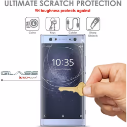 [2 Pack] TECHGEAR GLASS Edition for Xperia XA2 Ultra - Genuine Tempered Glass Screen Protector s Compatible with Sony Xperia XA2 Ultra
