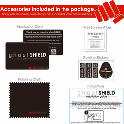 [3 Pack] TECHGEAR Screen Protectors to fit Samsung Galaxy S9 Plus [ghostSHIELD Edition] Screen Protector with Full Screen Coverage inc Curved Screen