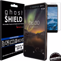 TECHGEAR Screen Protector to fit Nokia 6.1 [ghostSHIELD Edition] Reinforced Flexible TPU Screen Protector with Full Screen Co ...