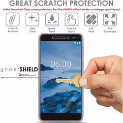 TECHGEAR Screen Protector to fit Nokia 6.1 [ghostSHIELD Edition] Reinforced Flexible TPU Screen Protector with Full Screen Coverage