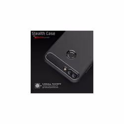 P Smart (2018) Case - [Stealth Case] Flexible, Shockproof, Slim Fit, Soft TPU Protective Shell Cover with Carbon Fibre Design