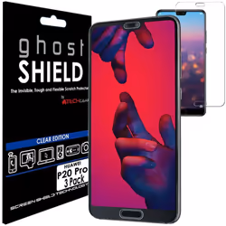 TECHGEAR [3 Pack] Screen Protectors to fit Huawei P20 Pro [ghostSHIELD Edition] Genuine Reinforced Flexible TPU Screen...