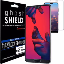 [2 Pack] TECHGEAR Screen Protectors to fit Huawei P20 Pro [ghostSHIELD Edition] Reinforced Flexible TPU Screen Protector with ...